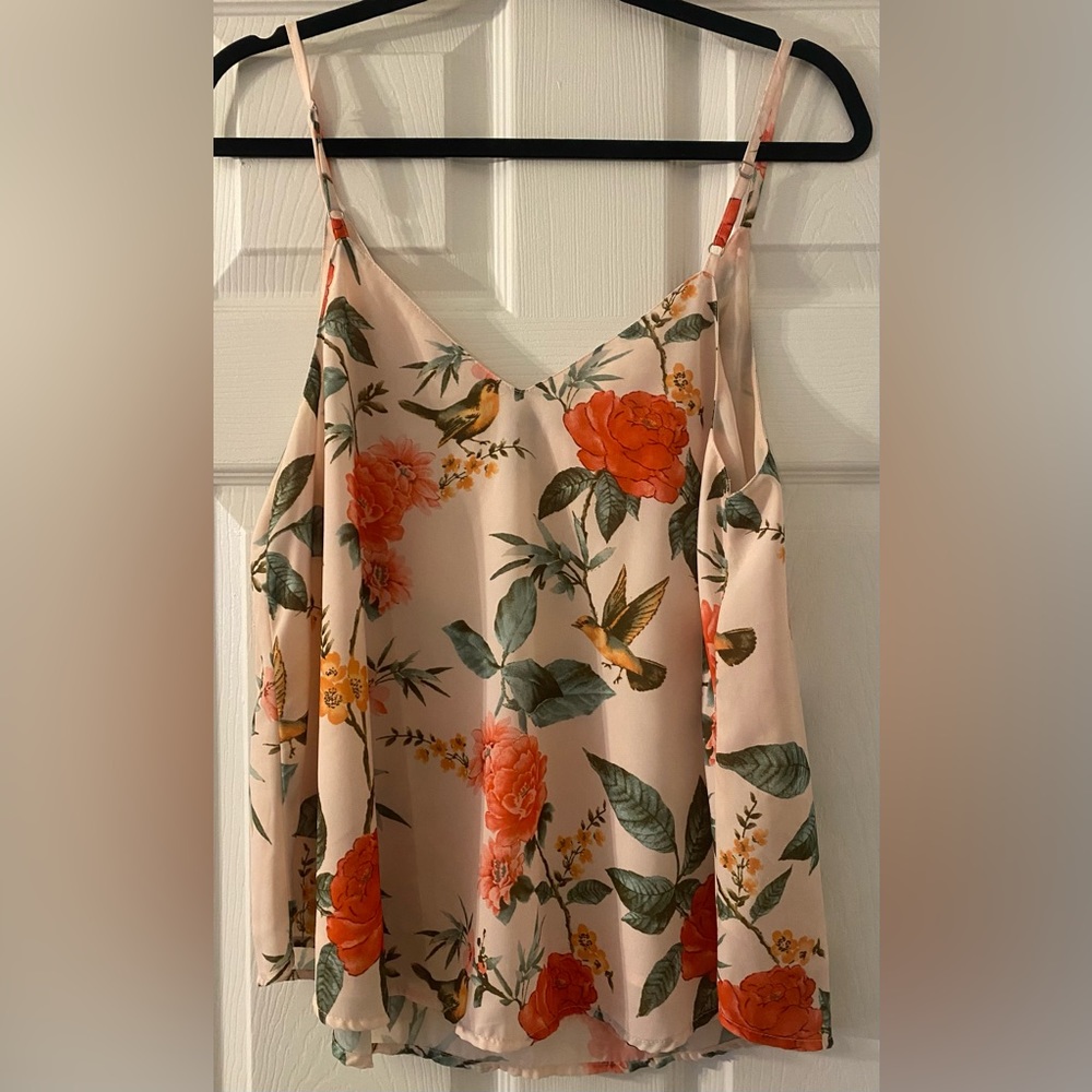 Large Floral Print Top
